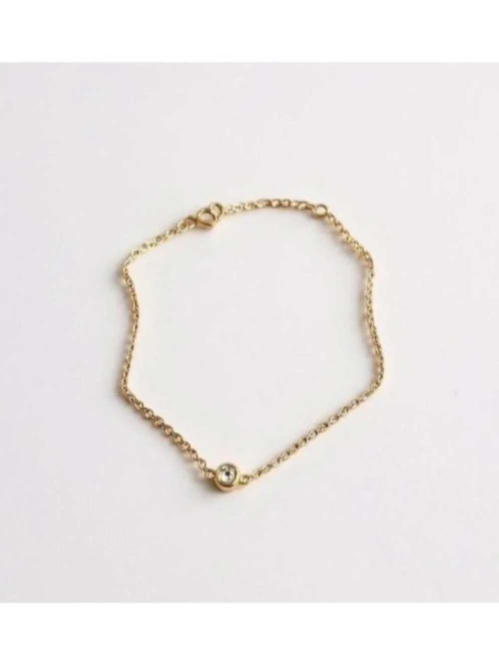 Marrin Costello Soleil Bracelet Gold Bezel Topaz Dainty Minimalist NWT - Picture 4 of 16